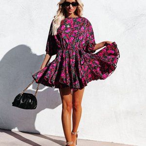 NWT: VICI It Just Blooms Cotton Rope Tie Ruff